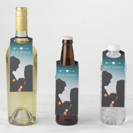 Etiqueta Para Garrafa Foto Escura | Engajamento | Etiqueta de Garrafa Pe