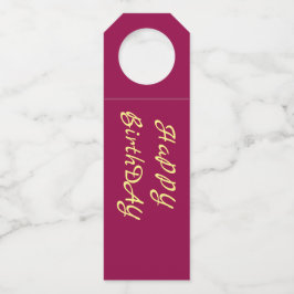 Etiqueta Para Garrafa garçonete - Parabéns