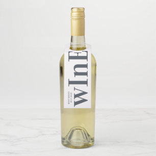 Etiqueta Para Garrafa Grande Monograma Moderno Simples