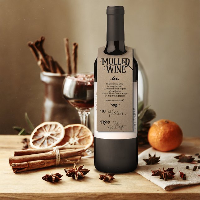 Etiqueta Para Garrafa Homemade DIY Holiday Modern Chic Hostess Gift (Criador carregado)