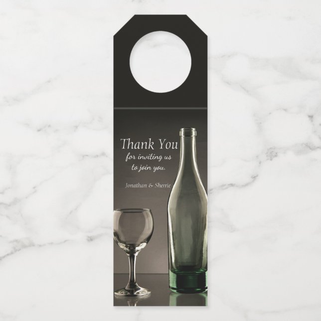 Etiqueta Para Garrafa Hostess Elegante Gift Wine Bottle Hanger (Frente)