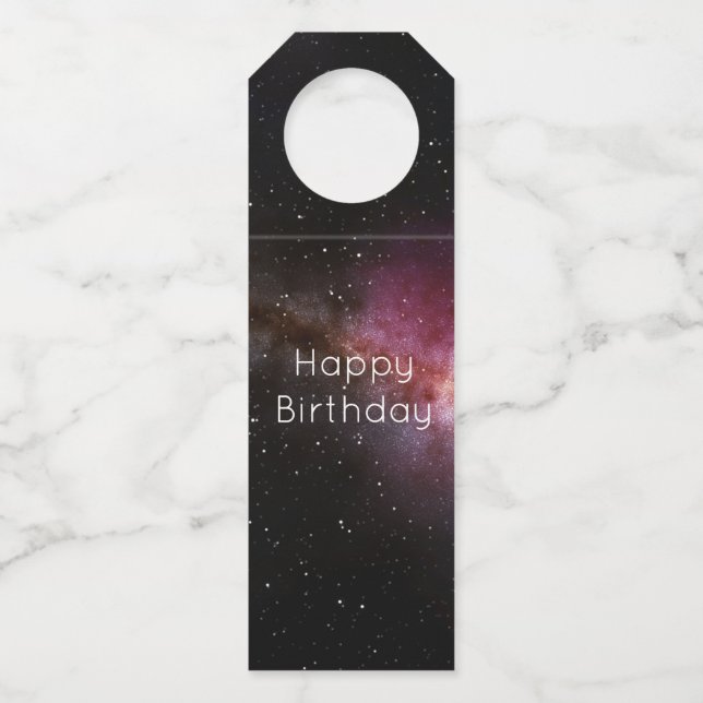 Etiqueta Para Garrafa Imagem do universo (Frente)