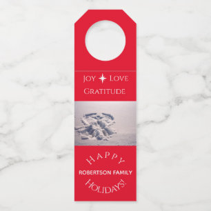 Etiqueta Para Garrafa Joy-Love-Gratidão Snow Angel