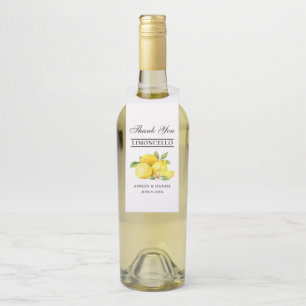 Etiqueta Para Garrafa Lemons Limoncello Casamento Kraft