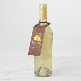 Etiqueta Para Garrafa Lemons Wood Limoncello Obrigado