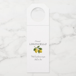 Etiqueta Para Garrafa Limoncello de Casamento de Limão Amarelo Moderno