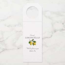 Etiqueta Para Garrafa Limoncello de Casamento de Limão Amarelo Moderno