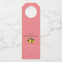 Etiqueta Para Garrafa Limone Moderno Rosa de Casamento