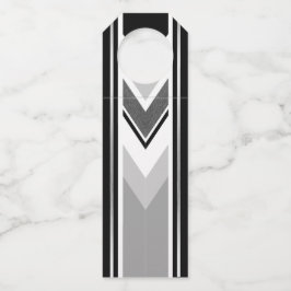 Etiqueta Para Garrafa Listra diagonal branca preta, cinza