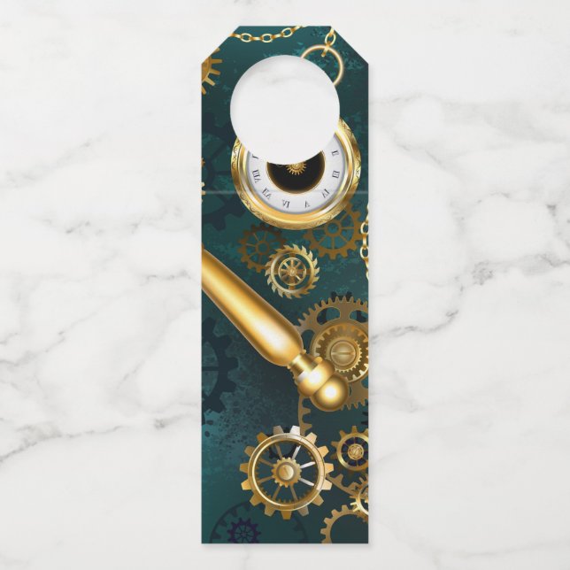Etiqueta Para Garrafa Lupa no estilo Steampunk (Frente)