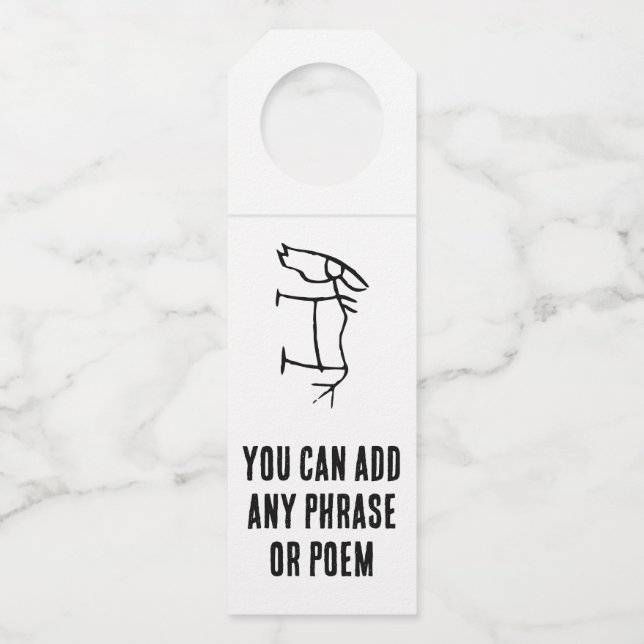 Etiqueta Para Garrafa Maravilhoso chinês Zodiac-Horse-#001- (Frente)