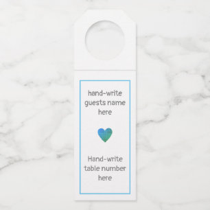 Etiqueta Para Garrafa Marcas de assento de casamento minimalista pendura