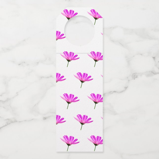 Etiqueta Para Garrafa Margarida Rosa  (Frente)