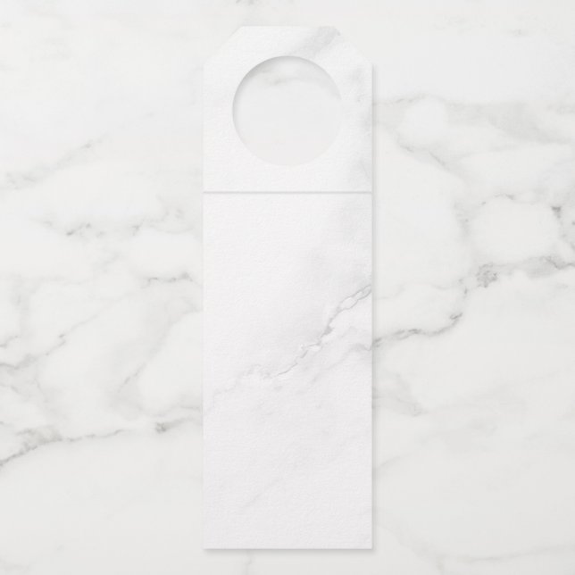 Etiqueta Para Garrafa Mármore Branco (Frente)