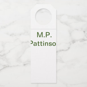 Etiqueta Para Garrafa Mínimo simples de verde adicione o seu nome de tex
