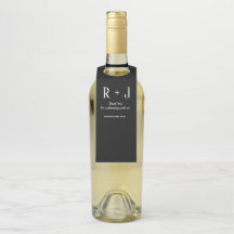 Monograma preto e branco Obrigado personalização d