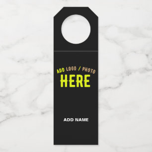ETIQUETA PARA GARRAFA NA MODA MODERNO PERSONALIZÁVEL NEGRO VERIFICADO CO