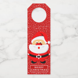 Etiqueta Para Garrafa Natal do Papai Noel, branco