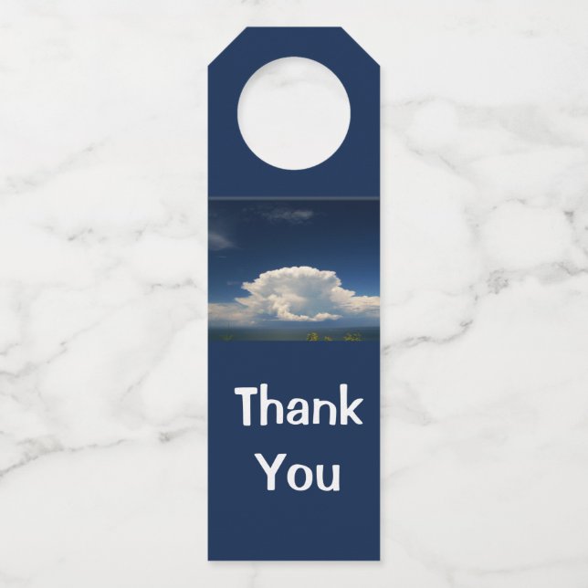 Etiqueta Para Garrafa Nuvem Branca Fofa        (Frente)