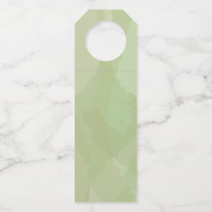 Etiqueta Para Garrafa Padrão abstrato em aquarela verde, fresco e modern