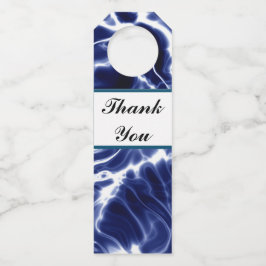 Etiqueta Para Garrafa Padrão azul espiralado 