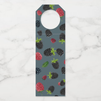 Etiqueta Para Garrafa Padrão de framboesa 2