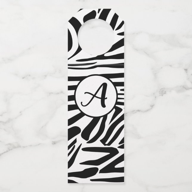 Etiqueta Para Garrafa Padrão de Zebra (Frente)