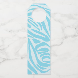 Etiqueta Para Garrafa Padrão Zebra Azul