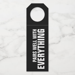 Etiqueta Para Garrafa PARES BEM COM TUDO A preto