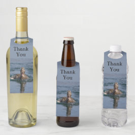 Etiqueta Para Garrafa Pato com bico aberto