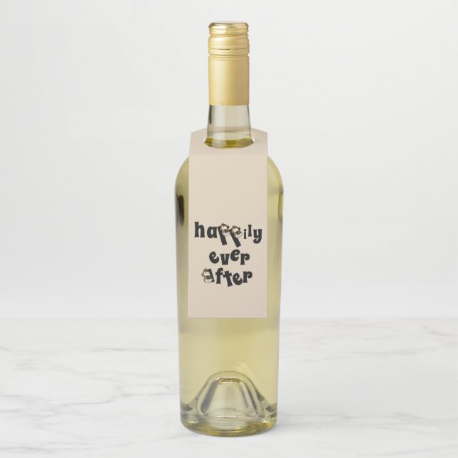 Etiqueta Para Garrafa Pendurador de garrafa Felizes para Sempre (Na garrafa)