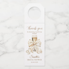 Etiqueta Para Garrafa Pérolas e Prosecco Chá de Noiva Obrigada