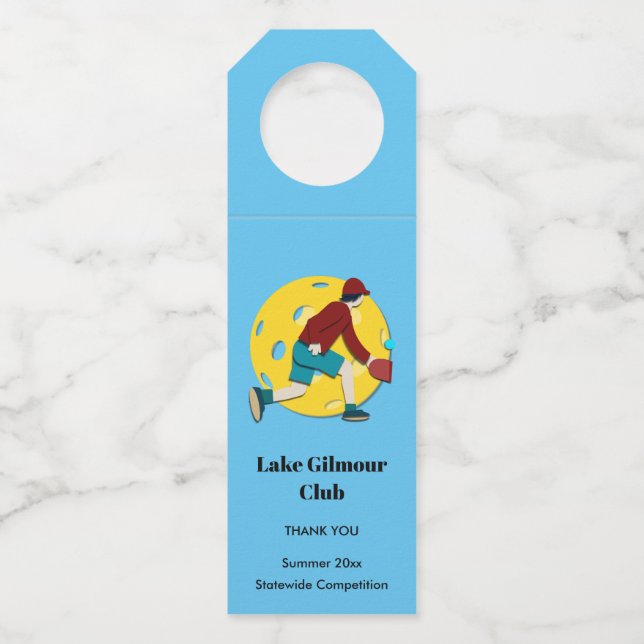 Etiqueta Para Garrafa Pickle Ball (Frente)