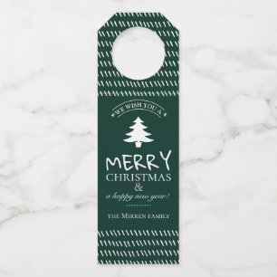 Etiqueta Para Garrafa Pingente de Garrafa Personalizado Merry Wishes