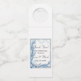 Etiqueta Para Garrafa Pinheiros de Natal Blue Pine