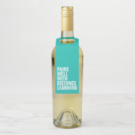 Etiqueta Para Garrafa Presente engraçado para ensino à distância