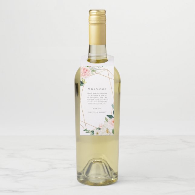 Etiqueta Para Garrafa Primavera Geométrico Romance Bote Hanger (Na garrafa)