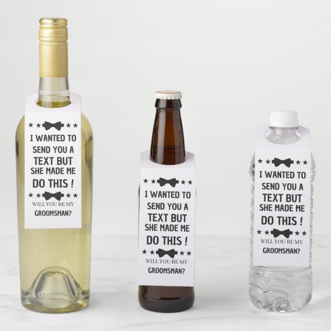 Etiqueta Para Garrafa Proposta engraçada para padrinhos | Proposta para  (In Situ)