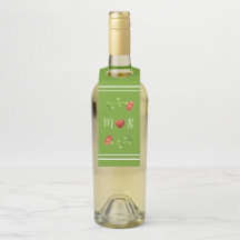 Red Flower Bottle Chiller – Personalized Wine