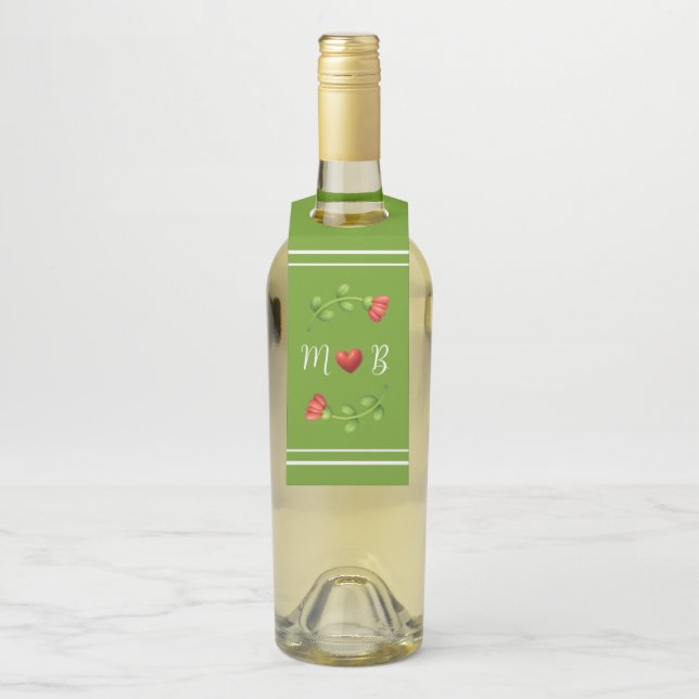 Etiqueta Para Garrafa Red Flower Bottle Chiller – Personalized Wine (Na garrafa)
