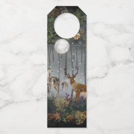 Etiqueta Para Garrafa Renas Adoráveis à Noite