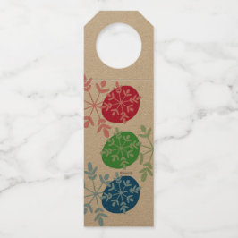 Etiqueta Para Garrafa RGB Snowflakes