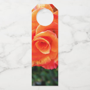 Etiqueta Para Garrafa Rosa laranja