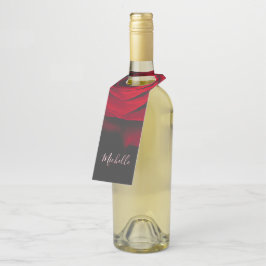 Etiqueta Para Garrafa Rosa vermelha monográfica personalizada fotografia