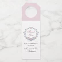 Rosas lilás. Obrigado pelo casamento floral de jar