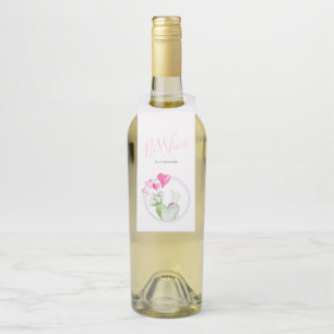 Etiqueta Para Garrafa Seja Vinho Coração em Forma de Cactus