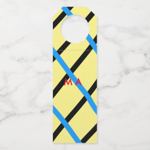 Etiqueta Para Garrafa Simples monograma adicione seu nome com letra míni