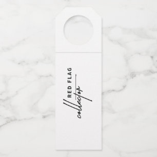 Etiqueta Para Garrafa Sinalizador vermelho - Beba com cuidado