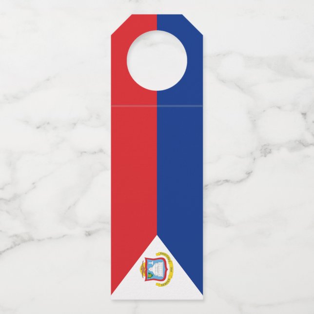 Etiqueta Para Garrafa Sint Maarten flag (Frente)