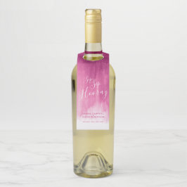 Etiqueta Para Garrafa Sip Sip hooray abstrato de casamento personalizado